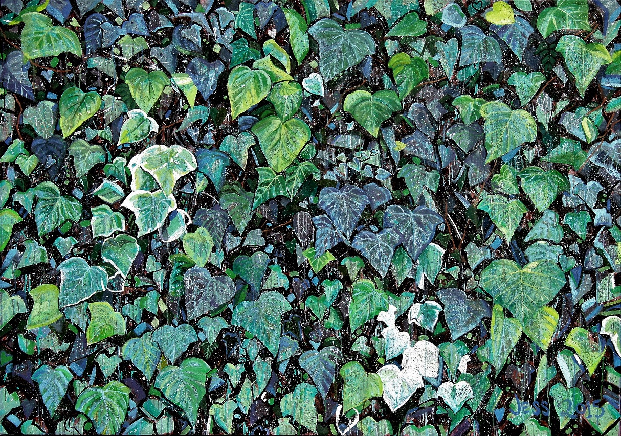 Ivy, oil on canvas, 4x5 ft, Jessica Siemens 2015
