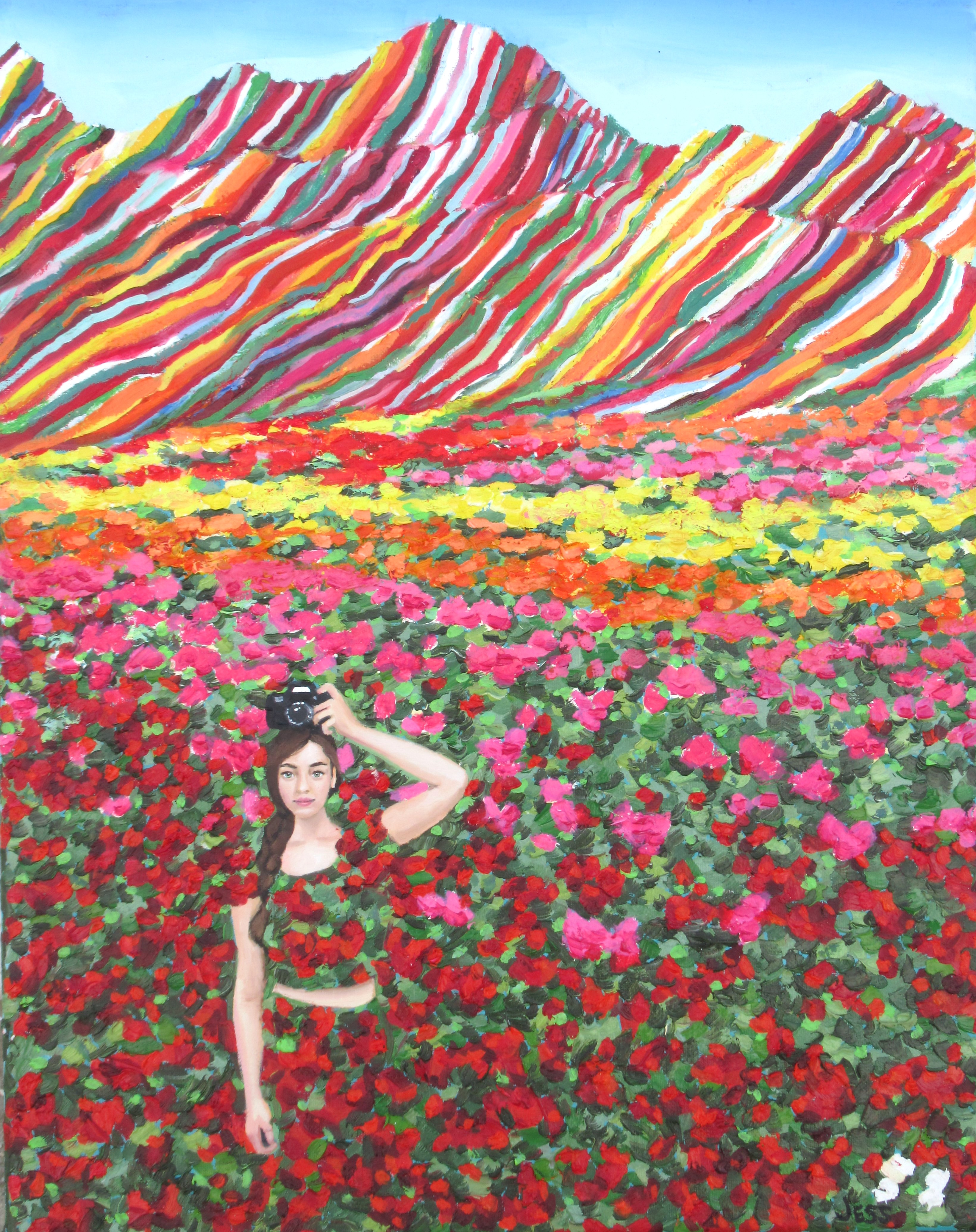 Rainbow Hills, oil on canvas, 16x24 in, Jessica Siemens 2022