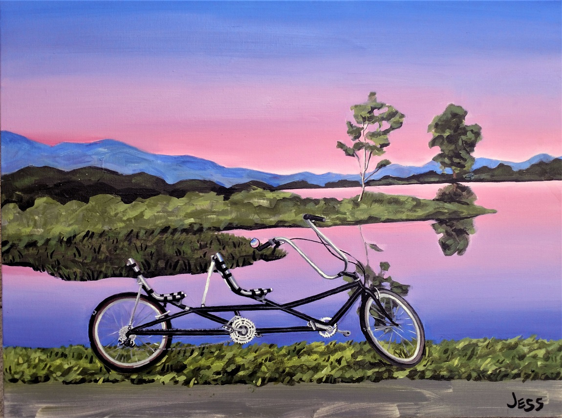 Grandpas Bike, oil on canvas, 16x20 in, Jessica Siemens 2017