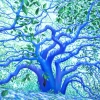 Blue Oak, oil on canvas, 24x36 in, Jessica Siemens 2020