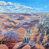 Grand Canyon Castle, acrylic on canvas, 41x48 in, Jessica Siemens 2015