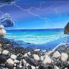 Kauai Storm, oil on canvas, 6x3 ft, Jessica Siemens