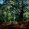 Claude Monet Reproduction, The Bodmer Oak Fontainbleau 1865, oil on canvas, 41x33 in, Jessica Siemens 2013