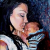 Commission JJ and Holly Oil on Canvas, Jessica Siemens 2009.JPG                               