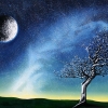 Moonlight and Milkyway, oil on canvas, 36x48 in, Jessica Siemens 2013