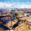 Grand Canyon, watercolor on paper, 18x24 in, Jessica Siemens 2012