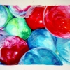 Wall-mart Dollar Bouncy Balls, watercolor on paper, 16x12 in, Jessica Siemens 2009