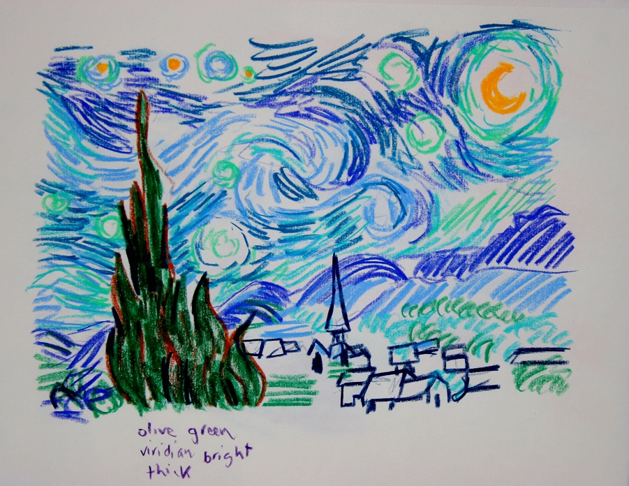 starry night sketch