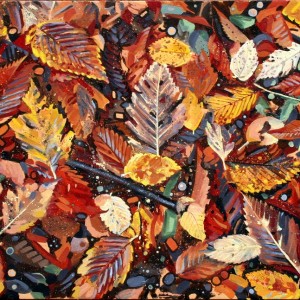 Autumn Leaves oil on canvas 24x48 in Jessica Siemens 2011