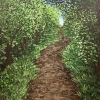 Lucky Path, acrylic on canvas, 3x5 ft, Jessica Siemens 2016