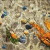 Sand Stones and Seaweed at Torrey Pines, oil on canvas, 36x60 in, Jessica Siemens 2010