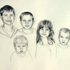 McKern Grandchildren, pencil on paper, 11x14 inches, Jessica Siemens 2012