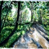 Frankfurt Forrest, watercolor on paper, 18x24 in, Jessica Siemens 2012