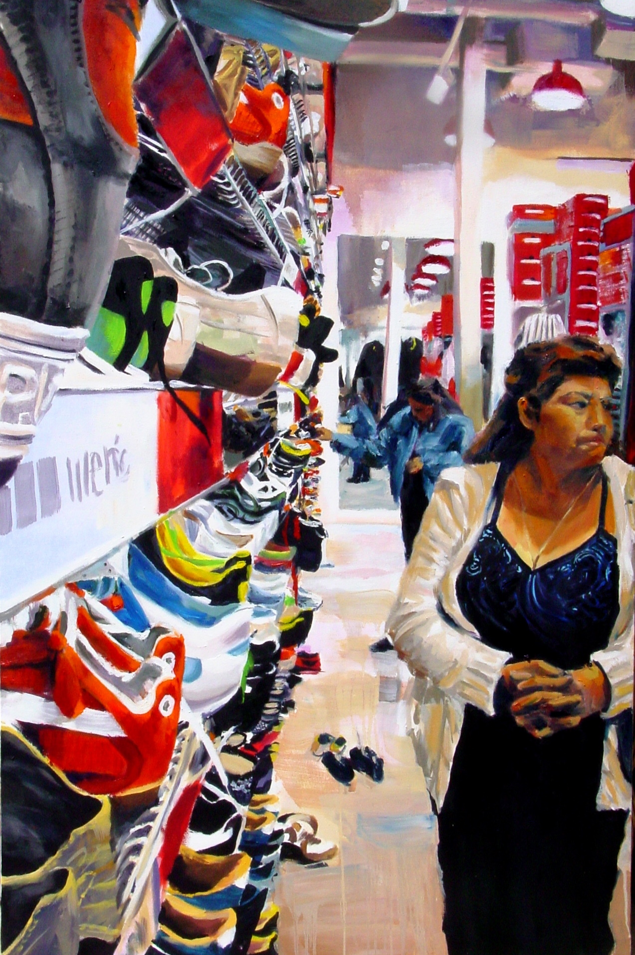 Which Pair? Oil on Canvas 58x38'' ConsumerismSeries Jessica Siemens 2009