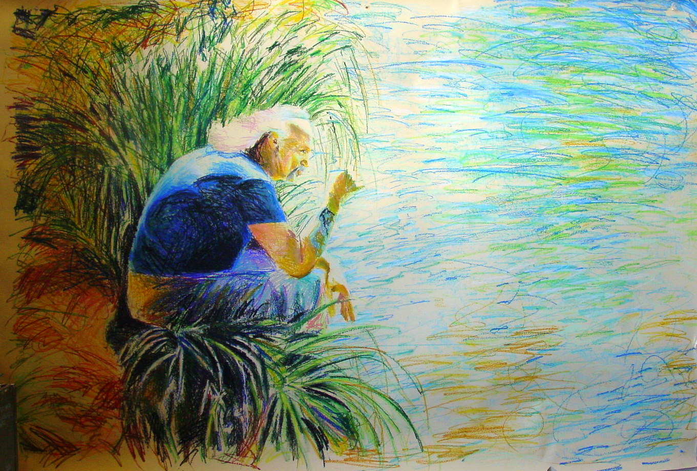 5 foot Grandpa pastel Jessica Siemens 2009