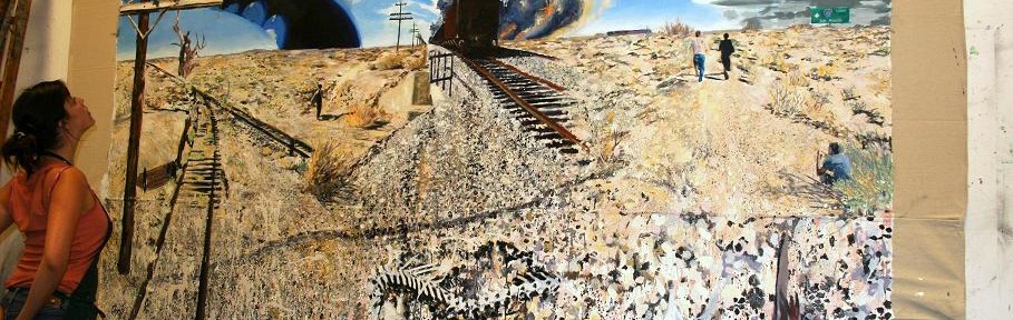 Desert Ladscape in progress, oil on canvas Jessica Siemens 2010