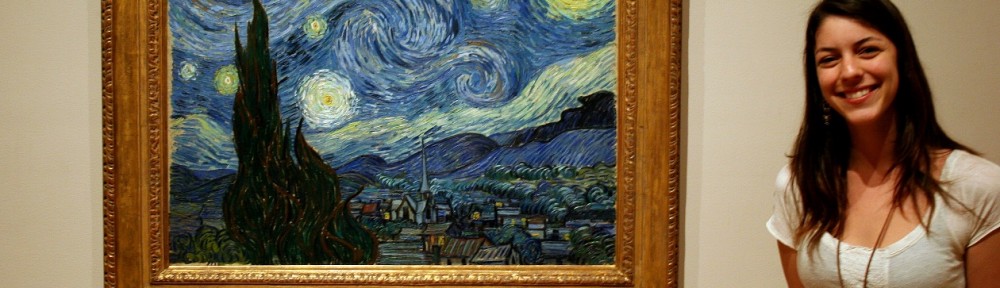 essica Siemens infront of Starry Night by Vincent Van Gogh