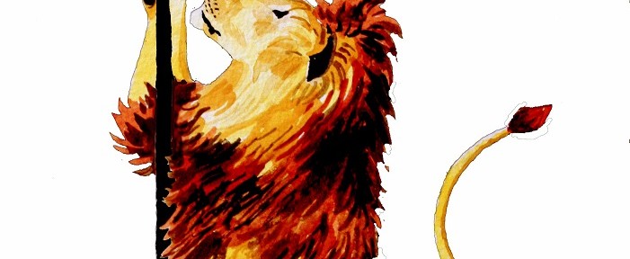 Brooklyn Lion watercolor Jessica Siemens 2011