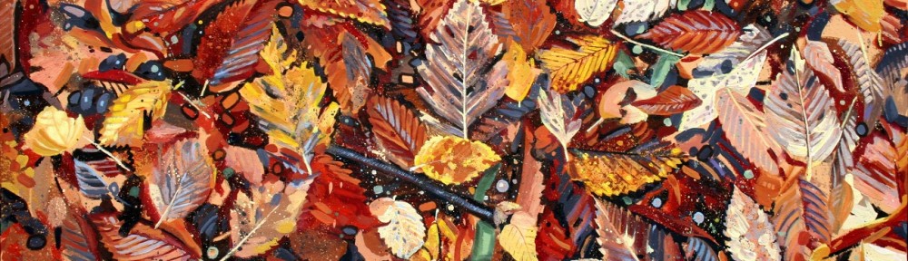 Autumn Leaves oil on canvas 24x48 in Jessica Siemens 2011